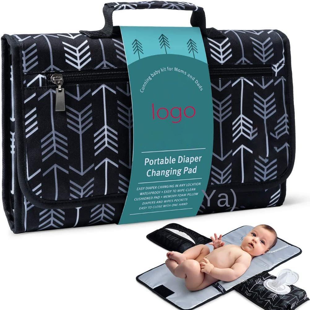 Portable Baby Diaper Changing Mat Foldable Travel Pad with Pockets