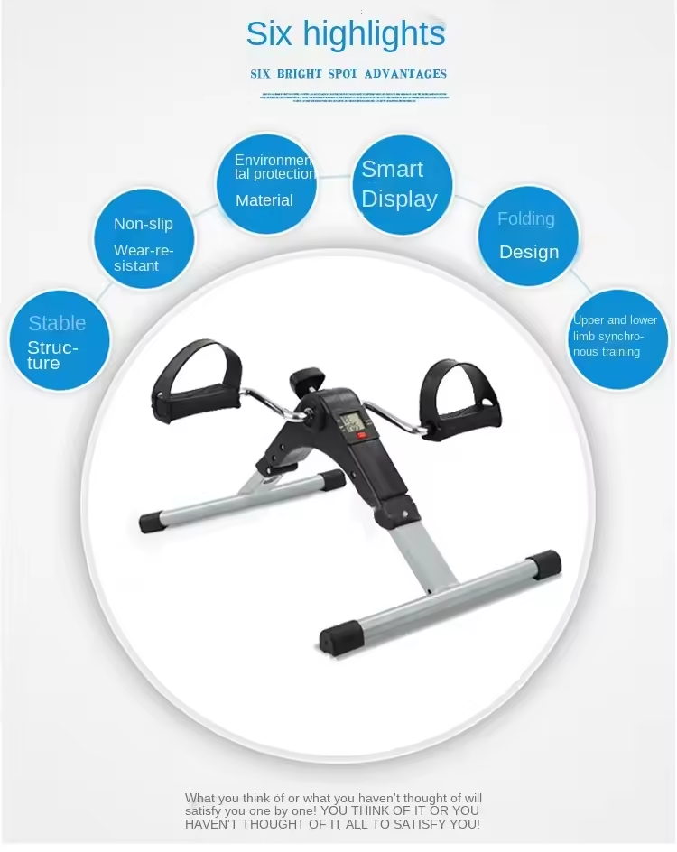 Foldable Mini Cycle Arm And Leg Exercises with digital meter