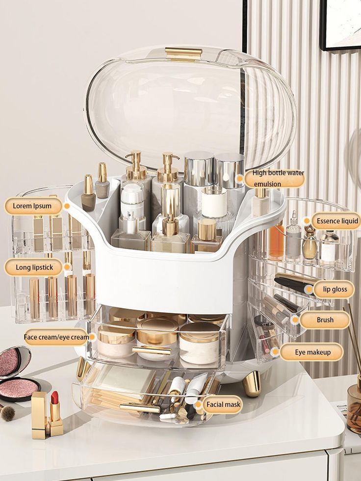Elegant Multi-Layer Cosmetic Storage Organizer
